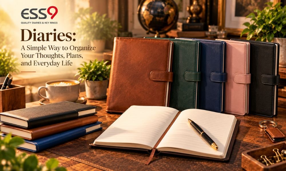 Premium diaries and custom branded notebooks by ESS9.pk