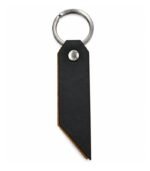 Black leather key ring for custom branding by ESS9.pk
