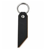 Black leather key ring for custom branding by ESS9.pk
