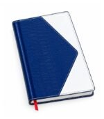 Blue and white executive leather diary with leather cover by ESS9.pk