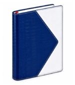 Blue and white leather diary for corporate gifting by ESS9.pk