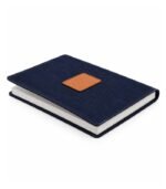 Navy blue fabric diary for corporate gifting by ESS9.pk