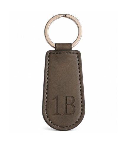 Premium brown leather key ring by ESS9.pk