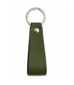 Premium olive green leather key ring by ESS9.pk