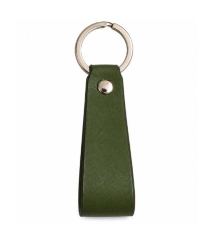 Premium olive green leather key ring by ESS9.pk