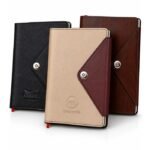 Premium wood brown executive diary with custom branding by ESS9.pk