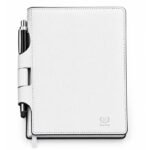 White executive leather diary with pen holder by ESS9.pk