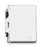 White executive leather diary with pen holder by ESS9.pk