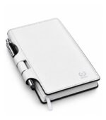 White executive leather diary for corporate gifting by ESS9.pk